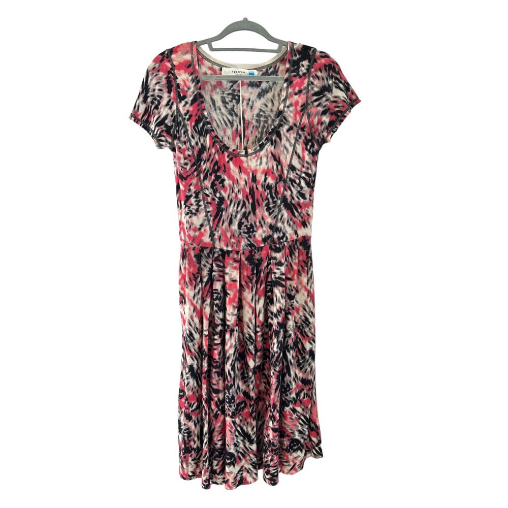 SPARROW Short Sleeve Multicolored Dress Size Medium Casual Work Church
